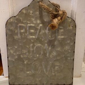 Rustic Metal Wall Hanging with Rope